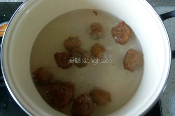 白萝卜丝丸子汤的做法图解4