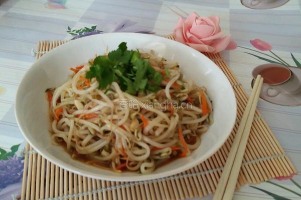 ＃绿豆芽＃ 爆炒醋香绿豆芽的做法图解6