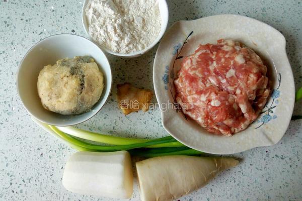 白萝卜丝豆渣肉丸子的做法图解1