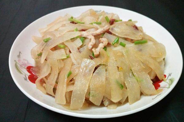 白萝卜炒肉丝的做法图解12
