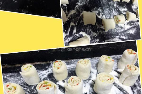 彩椒蒸卷的做法图解5