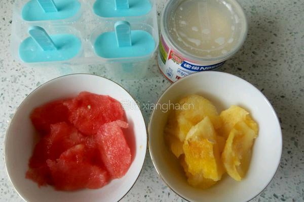 双色西瓜冰棍的做法图解2