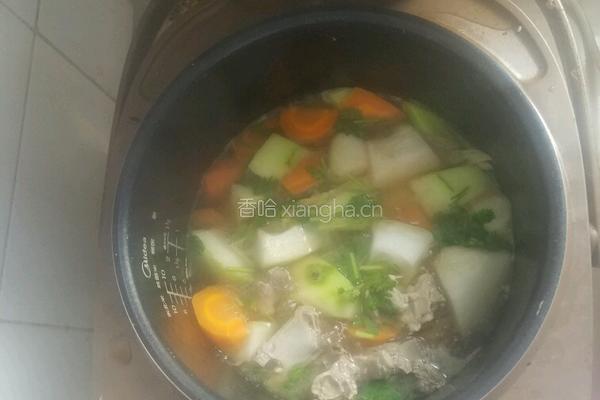 羊排胡萝卜冬瓜煲的做法图解9