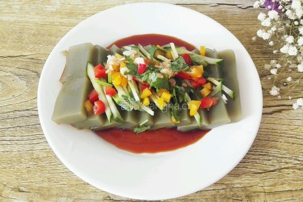 彩椒绿豆凉粉的做法图解15
