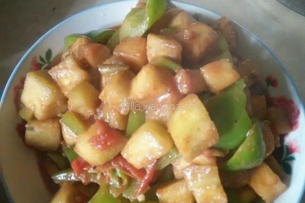 青椒炒茄子的做法图解4