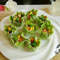 翡翠糯米烧麦的做法[图]