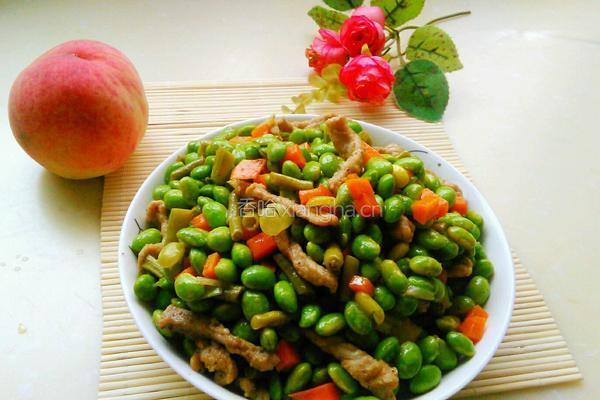 酸菜毛豆炒瘦肉的做法图解6