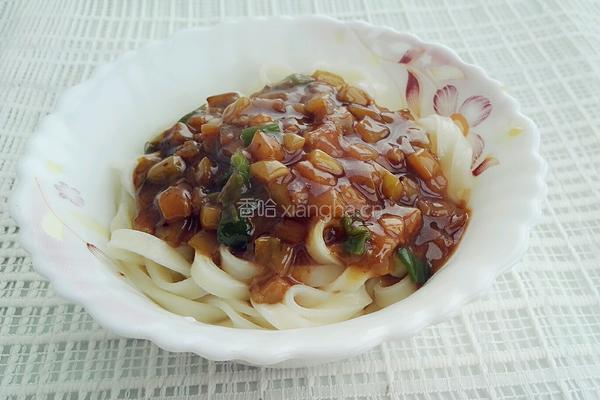 茄子打卤面的做法图解5