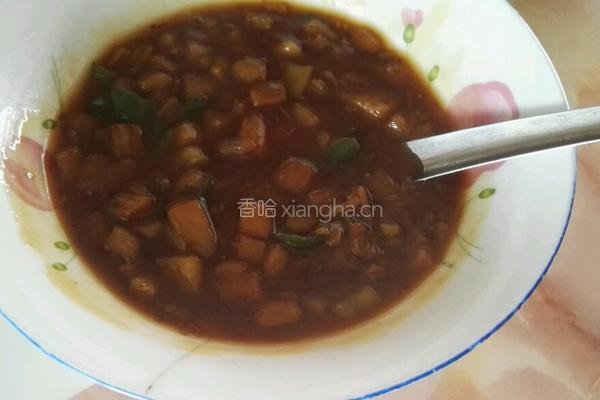 茄子打卤面的做法图解4