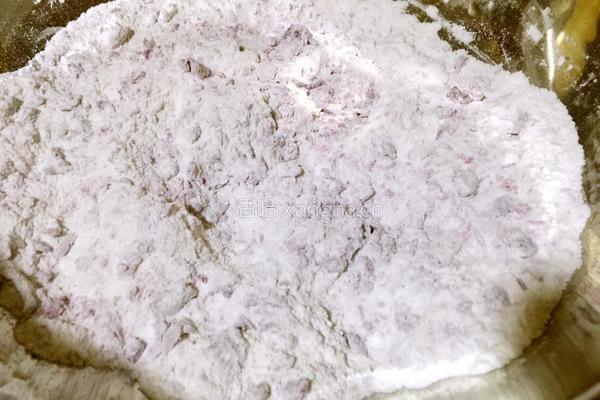 紫薯桂花米松糕的做法图解2