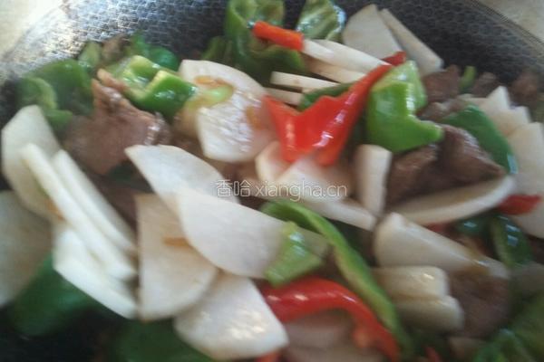 白萝卜片炒羊肉的做法图解10
