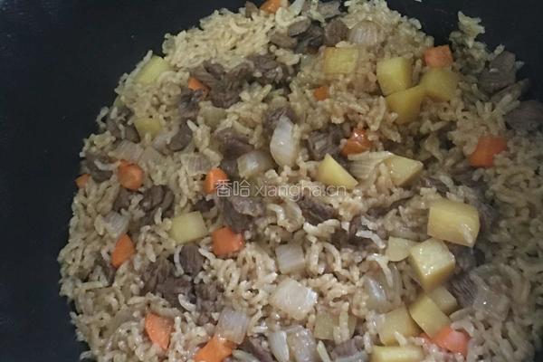 牛肉焖饭的做法图解9