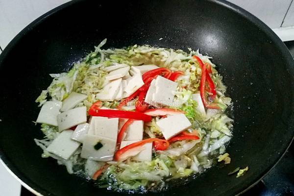 卷心菜与千叶豆腐的做法图解8