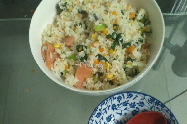 三原色炒饭的做法图解12