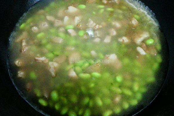 毛豆炒肉的做法图解6
