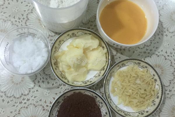 可可杏仁饼干的做法图解1