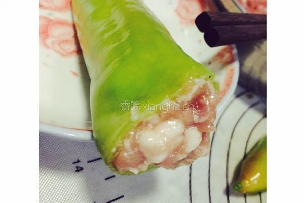 肉酿虎皮青椒的做法图解9