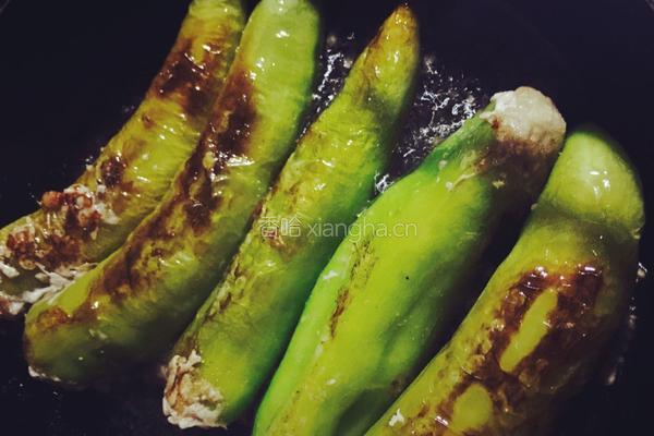 肉酿虎皮青椒的做法图解13