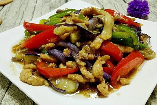 肉丝炒茄丝的做法图解5