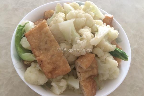 油炸豆腐炒花菜的做法图解9