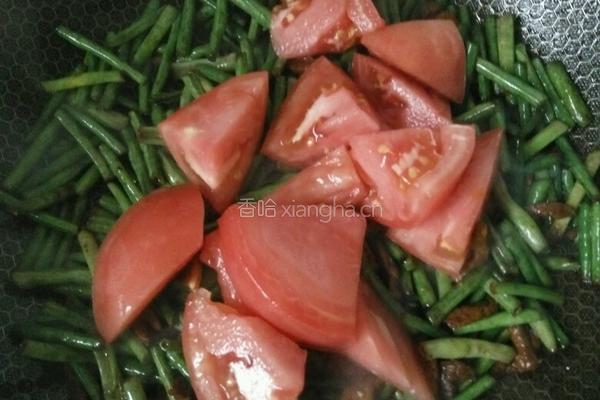 豇豆角炒西红柿的做法图解4