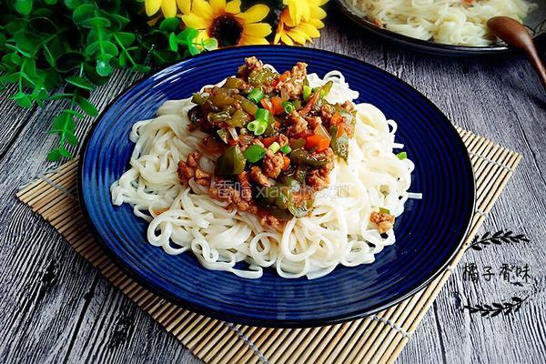 猪肉青椒打卤面的做法图解12