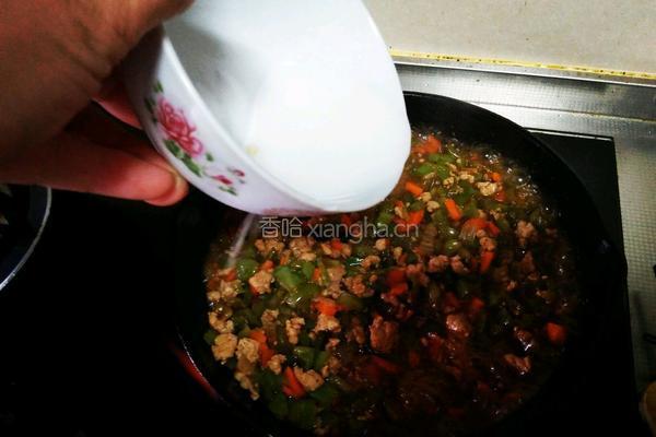 猪肉青椒打卤面的做法图解7