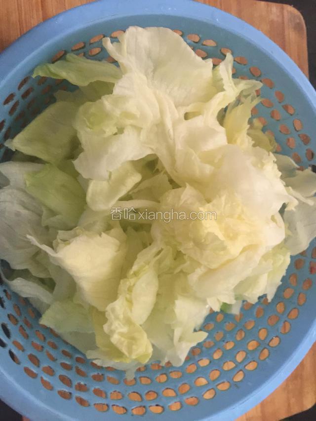 圆生菜撕碎
