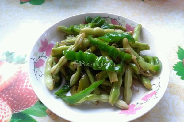 青椒干焖四季豆的做法图解6