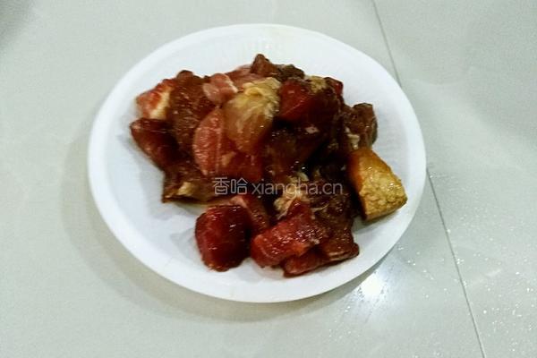  猪肉烧茄子的做法图解3