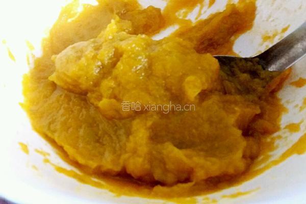 南瓜糯米芝麻饼的做法图解3