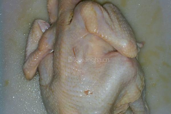 电饭锅蒸全鸡的做法图解5