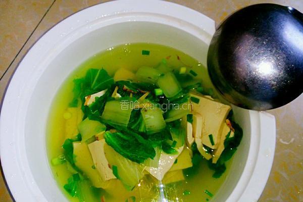 青菜豆腐汤的做法图解9