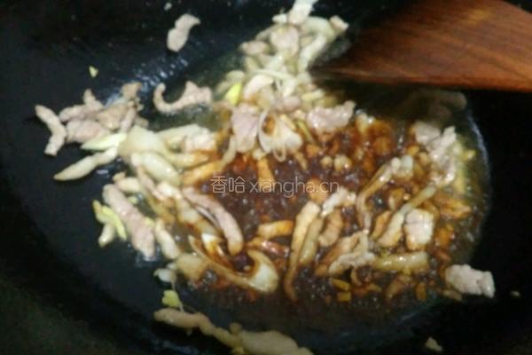 肉丝粉丝小白菜的做法图解4