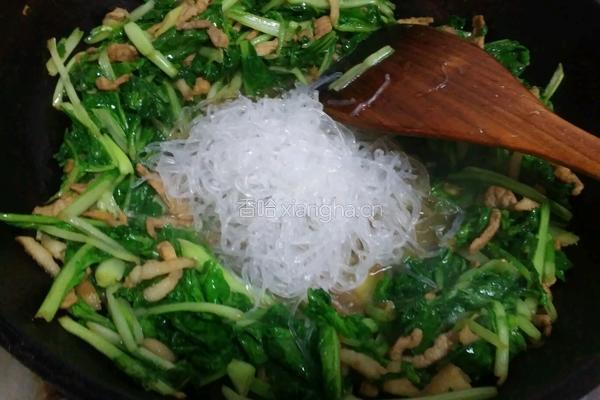 肉丝粉丝小白菜的做法图解7