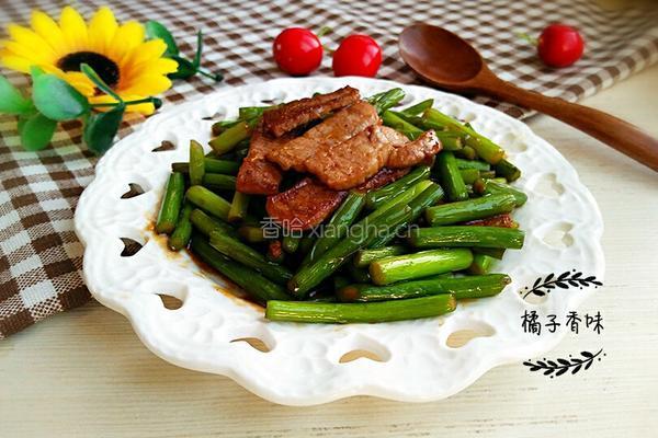 猪肉炒蒜苔的做法图解6