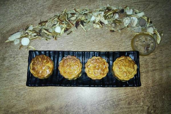 金黄红豆沙月饼的做法图解14