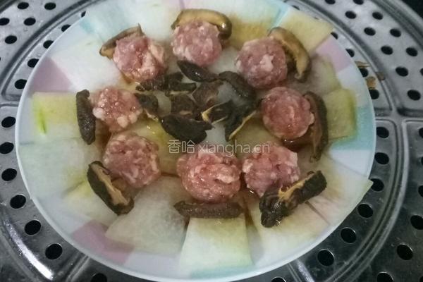 冬瓜蒸肉丸子的做法图解11