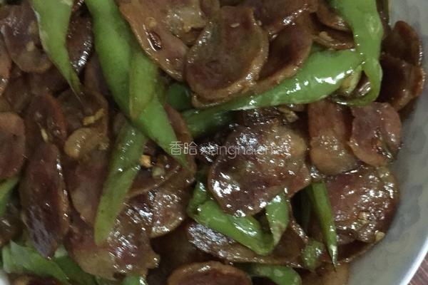 尖椒炒腊香肠的做法图解6