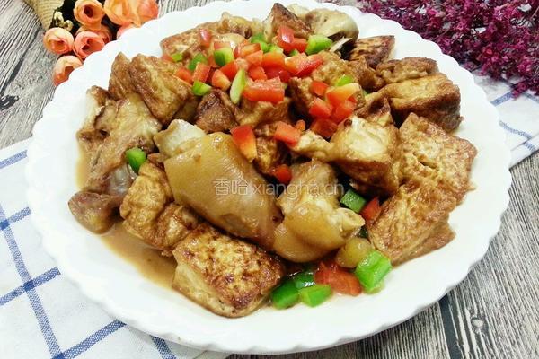 豆腐烧猪蹄的做法图解12
