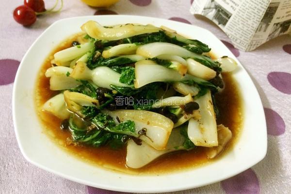 豆豉小白菜的做法图解8