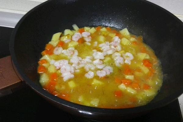 加虾仁的咖喱饭的做法图解8