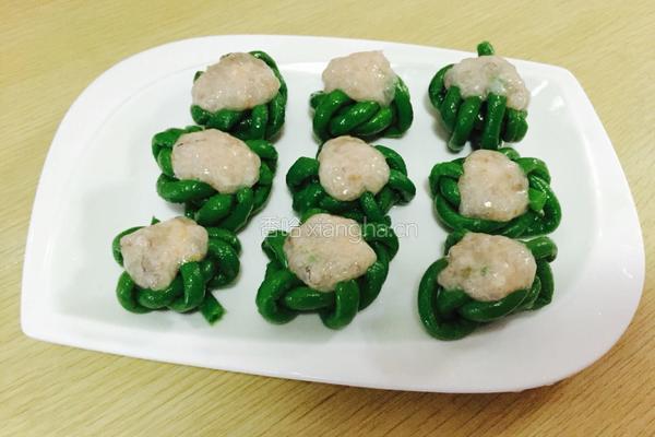 猪白肉虾滑酿豆角的做法图解7