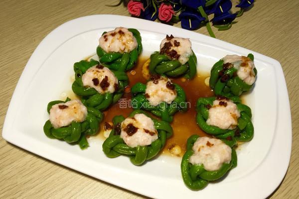猪白肉虾滑酿豆角的做法图解11