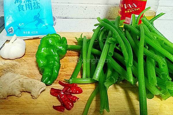 爆炒南瓜藤的做法图解1