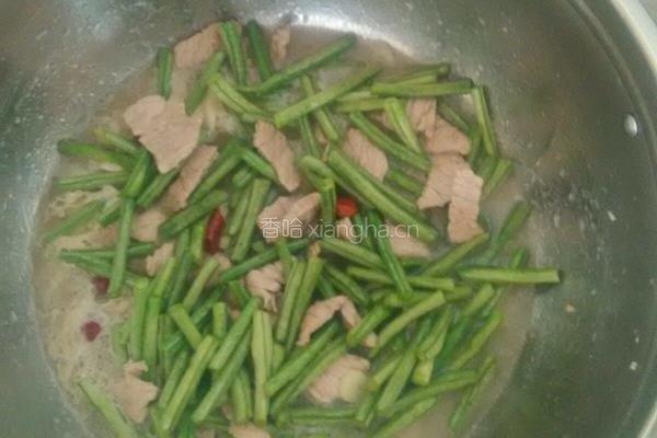 长豆角闷肉的做法图解4