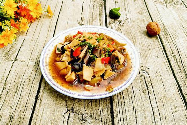 豆腐片炒茄子