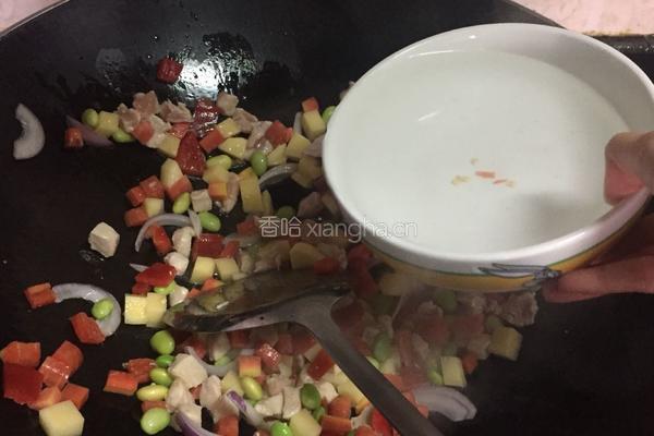 咖喱鸡肉焗饭的做法图解4