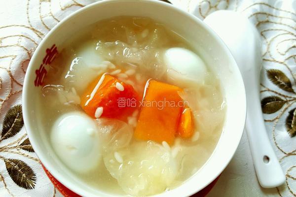 酒酿银耳炖蛋的做法图解5