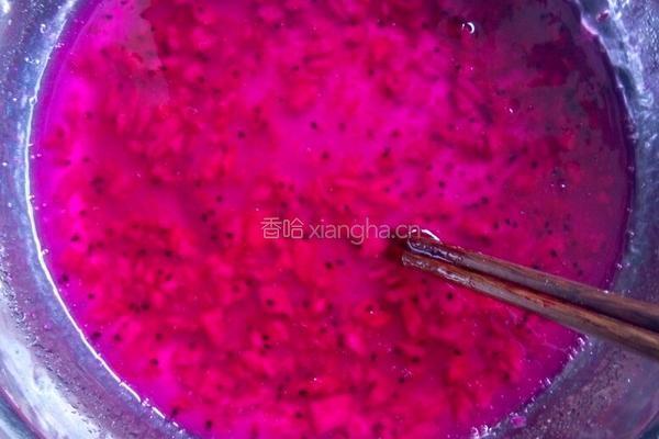 火龙果白凉粉果冻牛奶的做法图解9
